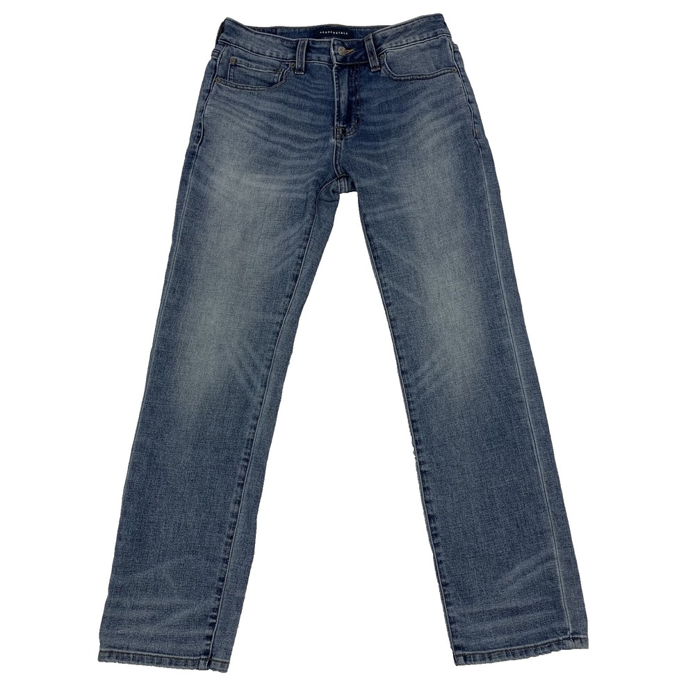 Aeropostale Athletic Straight Jeans Men’s 29x30 Blue Medium Wash